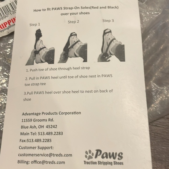 PAWS STRAP ON TRACTION STRIPPING SHOES - Picture 4 of 4